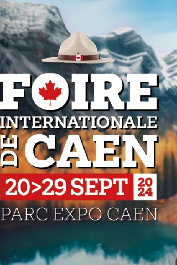 Affiche Foire internationale de Caen thème Canada du 20 au 29 septembre 2024 Parc Expo